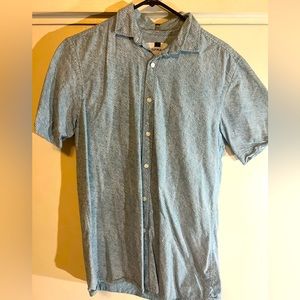 Topman Blue Short Sleeve Shirt
